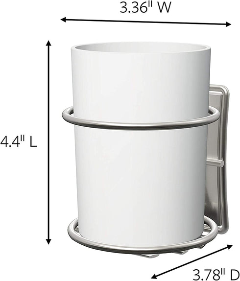 Command Accessory Organizer, Satin Nickel, 1-Organizer, 4-Water-Resistant Strips, Organize Damage-Free