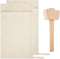 Pack of 2 Professional Lewis Bags and 1 Piece Ice Mallet Set-15.35 × 8.66 Inch Reusable Canvas Crushed Ice Bags with Wooden Mallet for Home Party Bar Kitchen Dried Ice Crushing