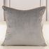 Aeckself 20 x 20 Inch Grey Beige Leather Geometric Plaid Embroidery Velvet Cushion Case Luxury Modern Square Throw Pillow Cover Decorative Pillow for Couch Living Room Bedroom Car 50 x 50cm