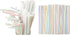 500 Pcs 8.27 Inch Colorful Flexible Plastic Drinking Straws,Individually Wrapped , Bendable,Disposable,Thick Straw for Party, for Use with Any Jumbo Cup or Water Bottle,BAP Free, Dia 0.24inch