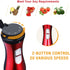 LINKChef Immersion Blender 3-in-1, 300 Watt 20 Speed Hand Blender Powerful Copper Motor 800ml Beaker, 304 Stainless Steel Whisk Attachments, Red/Black (HB-1230)