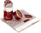 Muslim Prayer Rug and Prayer Beads with Elegant Cylinder Gift Box | Janamaz | Sajadah | Soft Islamic Prayer Rug | Islamic Gifts Set | Prayer Carpet Mat, Taffeta Fabric, Burgundy