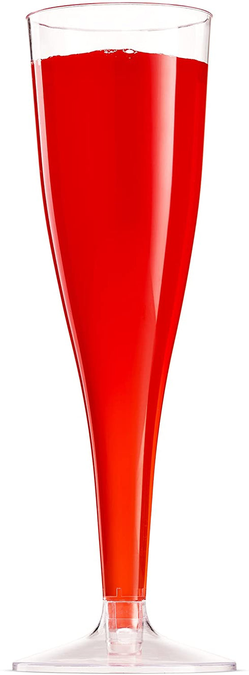 50 Plastic Champagne Flutes 5 Oz Clear Plastic Toasting Glasses Disposable Wedding Party Cocktail Cups