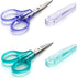 Beaditive Detail Craft Scissors Set (2 Pc.) Curved and Straight, Sharp, Compact | Sewing, Embroidery, Paper Cutting, Crafting | Stainless Steel | Protective Cover