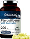 2 in 1 Formula Pterostilbene Quercetin Supplements, 200mg per Serving, 200 Capsules, Naturally Sourced from Wild Blueberry, Supports Healthy Aging, Longevity, Memory, Concentration and Cardio Health