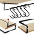 Floating Shelves for Bathroom, Kitchen, Living Room , Wood Wall Mounted Shelf for Storage, Decor, Organize, Set of 2 with 5 Hooks (Natural)
