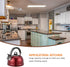 Cabilock Stove Top Whistling Tea Kettle Stainless Steel Teakettle Teapot with Cool Toch Ergonomic Handle 1. 2L Red