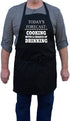 Men's BBQ Aprons Cooking with A Chance of Drinking, Fully Adjustable, Two Pockets, Extra Long Ties