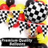 Racing Car Balloon Garland Kit, 126 Pcs Yellow Black Confetti Balloon Arch with 100ft Checkered Flags Banner Checkered Foil Balloons for Let's Go Racing Racing Car Party Decoration