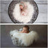 SPOKKI Newborn Photography Props Outfits 3 PCS Baby Long Ripple Wrap with and Toddler Swaddle Blankets Photography Mat with Cute Crochet Knitted Hat Costume ( 0-12 Month)
