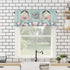 1PC Happy Easter Eggs Window Treatment Valance for Kitchens, Bathrooms, Decorative Rod Pocket Curtain Valance Short Winow Valance Curtains, 52" W x 18" L, Funny Rabbit Wooden Planks