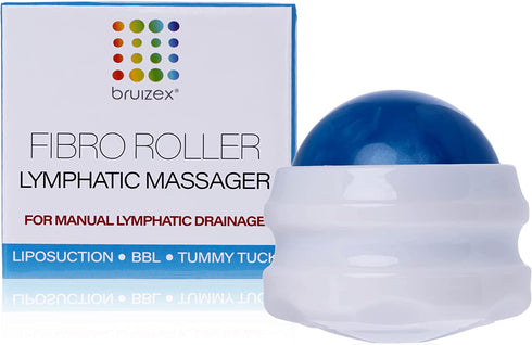 Bruizex Lymphatic Drainage Massager: Fibro Roller for Fibrosis Massage and Treatment I for Post Surgery Recovery After 360 Lipo, Tummy Tuck, BBL I Works with lipofoam, Foam Pads, Faja I