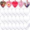 Jetec 50 Pieces 3 Inch Acrylic Valentine's Day Ornament Blank Clear Acrylic Ornament Acrylic Heart Shaped Keychain Blanks DIY Valentine's Acrylic Ornament with Hole for DIY Craft (Basic Style)