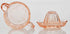HOME-X Nostalgia Style Glass Citrus Juicer, Manual Juice Press, Retro Nostalgic Lemon, Orange Juicer-2 Pcs-Pink