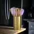 Satin Brass Kitchen Utensil Holder for Countertop | Extra Large 7 Inch X 4 Inch Utensil Caddy with Felt Bottom for Grip & to Protect Surfaces | Kitchen Decor Utensil Organizer | Copper Kitchen