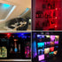 MFOX Under Cabinet Led Lighting, Closet Lights|Puck Lights with Remote, RGB Color Changing Dimmable Lighting¦ (Black, 6 Packs)