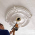 Ekena Millwork CM25FE Felix Ceiling Medallion, 25 1/4"W x 17 1/4"H x 1 3/4"P, Factory Primed