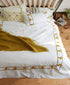 Farmhouse Pillow Covers Bows Shams White Bedding Sets Cotton Pillowcases,18.9in x29.1in,Set of 2