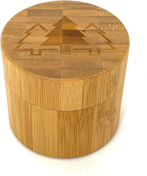100ml Smell Proof Bamboo Stash Jar For Herbs And Spices | Quarter Oz Discreet Wood Scent Proof Container with Airtight Glass Jar