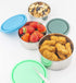 Timiuu Stainless Steel Lunch Box Food Storage Containers with Leak-proof Lids | Reusable Snack Food Nesting Containers for Kids or Adults | Set of 3, Eco-Friendly, BPA Free | 5oz, 8oz, 16oz