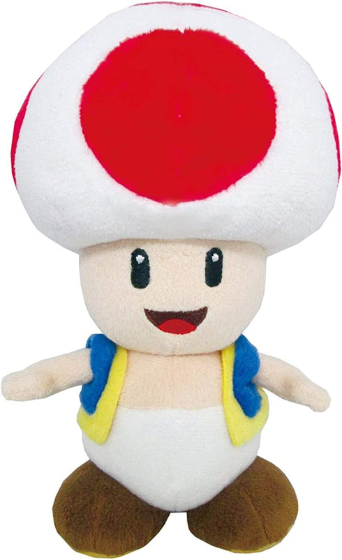 Little Buddy Super Mario All Star Collection 1417 Toad Stuffed Plush, Multicolored,7.5"