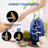 Ronlap Dual Sided Incense Waterfall Burner, Ceramic Backflow Smoke Incense Holder, Cool Aromatherapy Fountain Reverse Smoke Waterfall with 120 Incense Cones+30 Incense Sticks+1 Tweezer+1 Mat, Navy