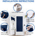 HOMEIDEAS Navy French Door Curtains Blue Privacy Blackout Door Curtains, 26 X 40 Inch Room Darkening Curtains for Glass Door, Thermal Insulated Tie Up Shades Window Curtains for Bedroom, 1 Panel