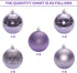 MoonXmas 20PCS Christmas Ball Ornaments Set, Shatterproof Decorations for Xmas Tree, Home Decor for Party, Holiday, Wedding, Anniversary, Halloween, Xmas Ornament - 3.14"/80MM, Purple.