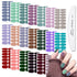 WOKOTO 20 Sheets Solid Color Nail Polish Strips Stickers Self-Adhesive Stick On Gel Nail Strips Full Nail Wraps for Women Nails Art with Nail File