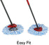 4 Pack Spin Mop Head Refill Microfiber Mop Refills for Triangle Mop-Head, Easy Cleaning Mop Head Replacement (Blue)