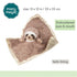 Mary Meyer Super Soft Stuffed Animal Security Blanket, Putty Sloth, 13 x 13-Inches