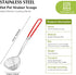 Hot Pot Strainer Scoops, Stainless Steel Hot Pot Strainer Spoons 2.5 inch Mini Mesh Skimmer Spoon Asian Strainer Ladle with Handle for Home (Red,6 Pieces)