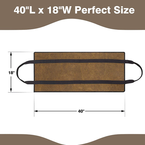 SHINESTAR Wood Carrying Bag, 40 Inch Firewood Carrier Bag for Large Hauling Capacity, Sturdy Firewood Tote Bag with Reinforced Handles, Double Sides Usable