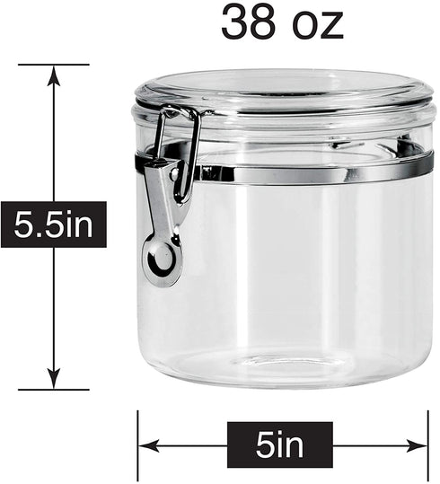 Oggi Food Storage Container, 38-Ounce, Clear