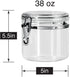 Oggi Food Storage Container, 38-Ounce, Clear