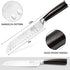 ARMZ Santoku Knife - Dishwasher Safe Japenese Chef Knife - Rust Resistant - 7 Inch - Multifunctional Chopping Knife for Meat and Vegetables - Includes Pakkawood Handle and Gift Box
