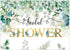 Funnytree 7x5FT Bridal Shower Backdrop Bride to Be Bachelorette Engagement Wedding Party Decor Green Eucalyptus Leaves Greenery Photography Background Cake Table Banner Photobooth Props Supplies Gift