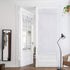 HOMEIDEAS 2 Panels Greyish White Blackout Door Curtains White Privacy French Door Curtains, 26 X 68 Inch Room Darkening Curtains, Thermal Insulated Tie Up Shades Window Curtains for Bedroom