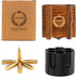 Chouggo Whiskey Stones Gift Set for Men with Vintage Wooden Case, Metal Stainless Steel Bullet Shaped Ice Cubes - 6 Pack, Cool Gifts for Men - Birthday Christmas Gift Ideas