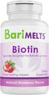 BariMelts Biotin, Dissolvable Bariatric Vitamins, Natural Strawberry Flavor, 90 Fast Melting Tablets