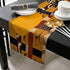 LeoHome African Black Woman Cotton Linen Rectangle Table Runners 13''x70'', Elephant and Giraffe Luxury Table Runners for Wedding Party Banquet Dinner Decor