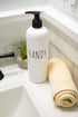 Soap Dispenser Bottles Farmhouse Decor Hands and Dishes 16 oz Plastic with Pump | Kitchen Sink, Bathroom| Rust Free and Shatter Proof | 2 Piece Reusable for Hand and Dish Liquid Soap