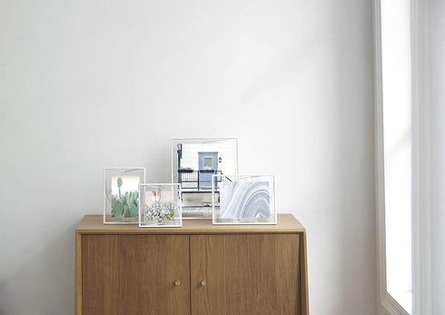 Umbra 313015-660 , White Prisma 5x7 Picture Frame for Desktop or Wall, Holds One 5?x7? Photo, 5 by 7-Inch