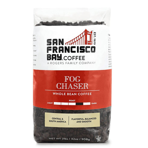 SF Bay Coffee Fog Chaser Whole Bean 2LB (32 Ounce) Medium Dark Roast
