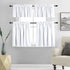 DONREN 2 Panels 42 by 18 Inches Long - Pure White Valances for Window Rod Pocket Room Darkening Kitchen Valances