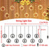 Christmas Window Lights, 120LED 18ft Curtain Fairy String Lights with 10 Santa Claus Ornaments, Christmas Tree Lights for Indoor Outdoor Wedding Party Decorations