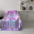 T&H Home Artistic Blanket, Ombre Beauty Mermaid Fish Scale Soft Flannel Fleece Bedding Blanket for Couch, Throw Blanket for Cover Men Women Aults Kids Girls Boys 50"x60"