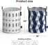 Large Laundry Hamper for Dirty Clothes, Cloths & Towels | Tall, Big Basket for Extra Loads | XL Size, Sturdy, Collapsible, Portable & Waterproof | Cute, Modern | Kids, Nursery, Girls, Baby (2 Baskets)