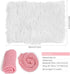 4 Pcs Newborn Photography Props Outfits- Baby Long Ripple Wrap and Toddler Swaddle Blankets Photography Mat with Cute Headbands for Infant Boys Girls(0-12 Months) (White)