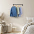 Industrial Pipe Clothes Rack , Wall Mounted Garment Rack, Space-Saving Hanging Clothes Rack, Heavy Duty Detachable Garment Bar, Multi-Purpose Hanging Rod for Clothing Storage, 2 Pack